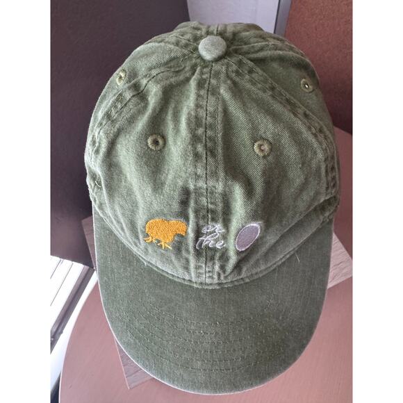 Olive Green Cap "Chicken or the Egg" Snapback Cap - Picture 3 of 9